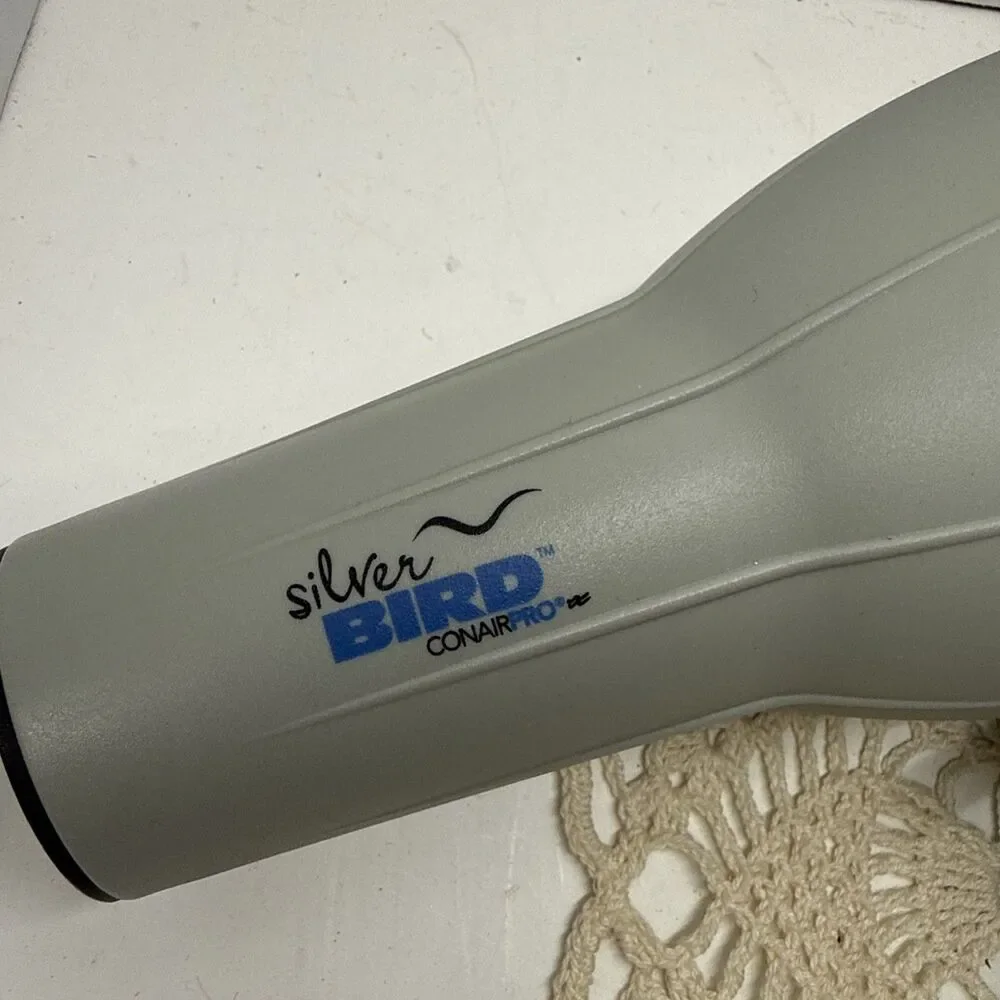 Conair Pro Silver Bird Professional Hair Dryer Gray Charcoal Blow Dryer